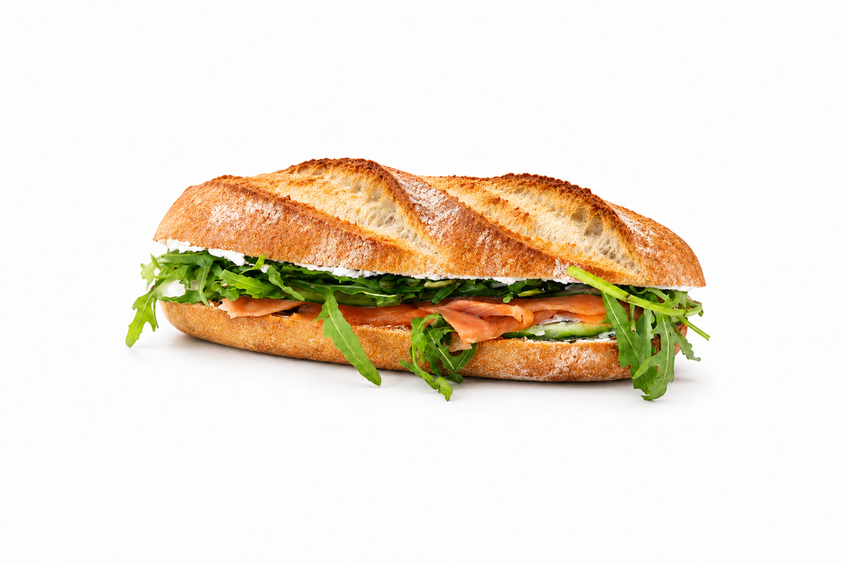 Sandwich Saumon Avocat baguette tradition