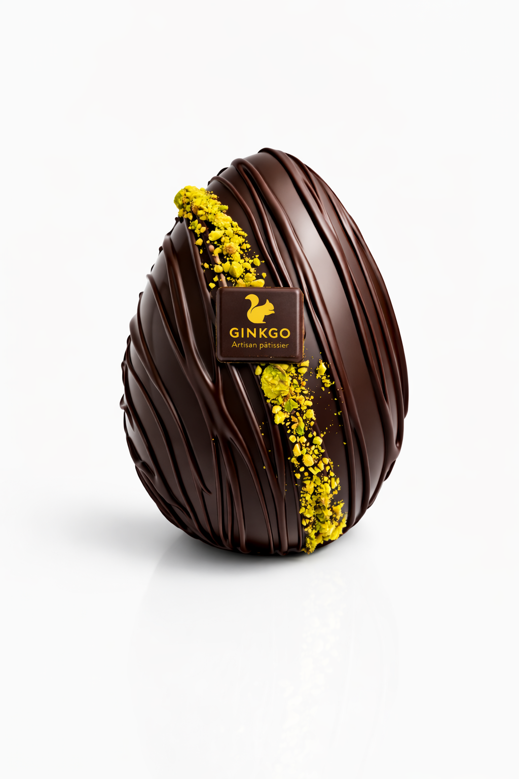 Oeuf 260g Noir praliné pistache