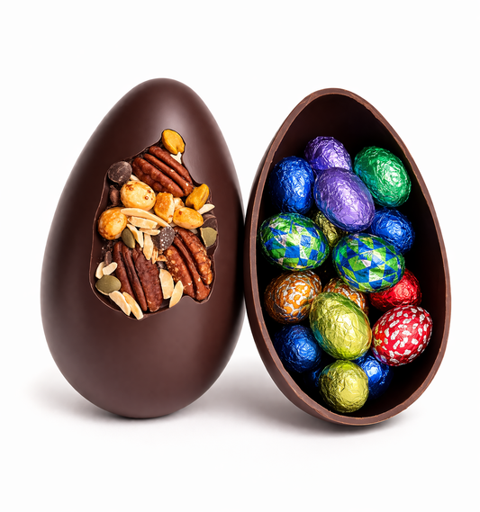 Oeuf 250g Noir Mendiant garni