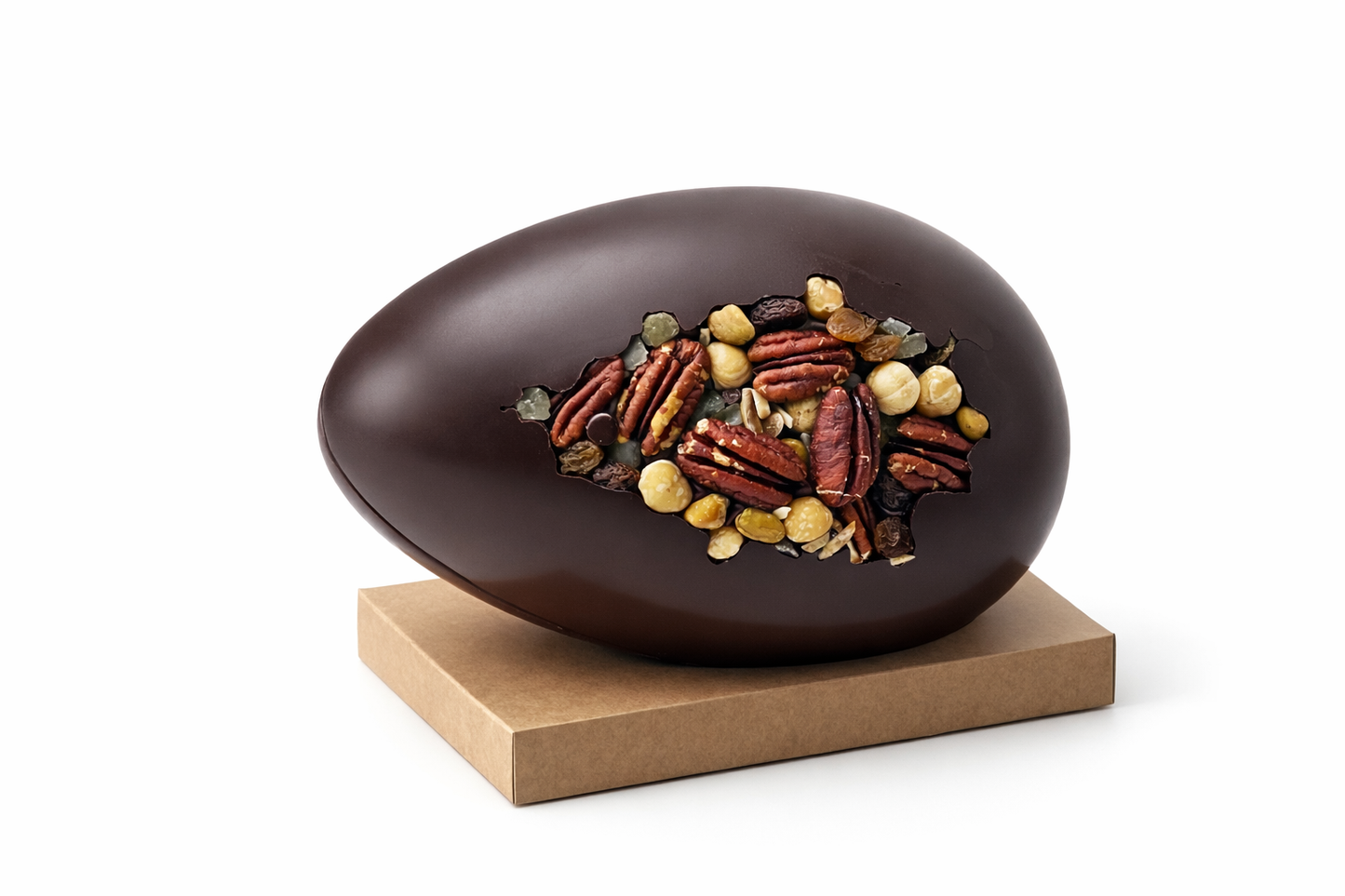 Oeuf 650g Noir Mendiant garni